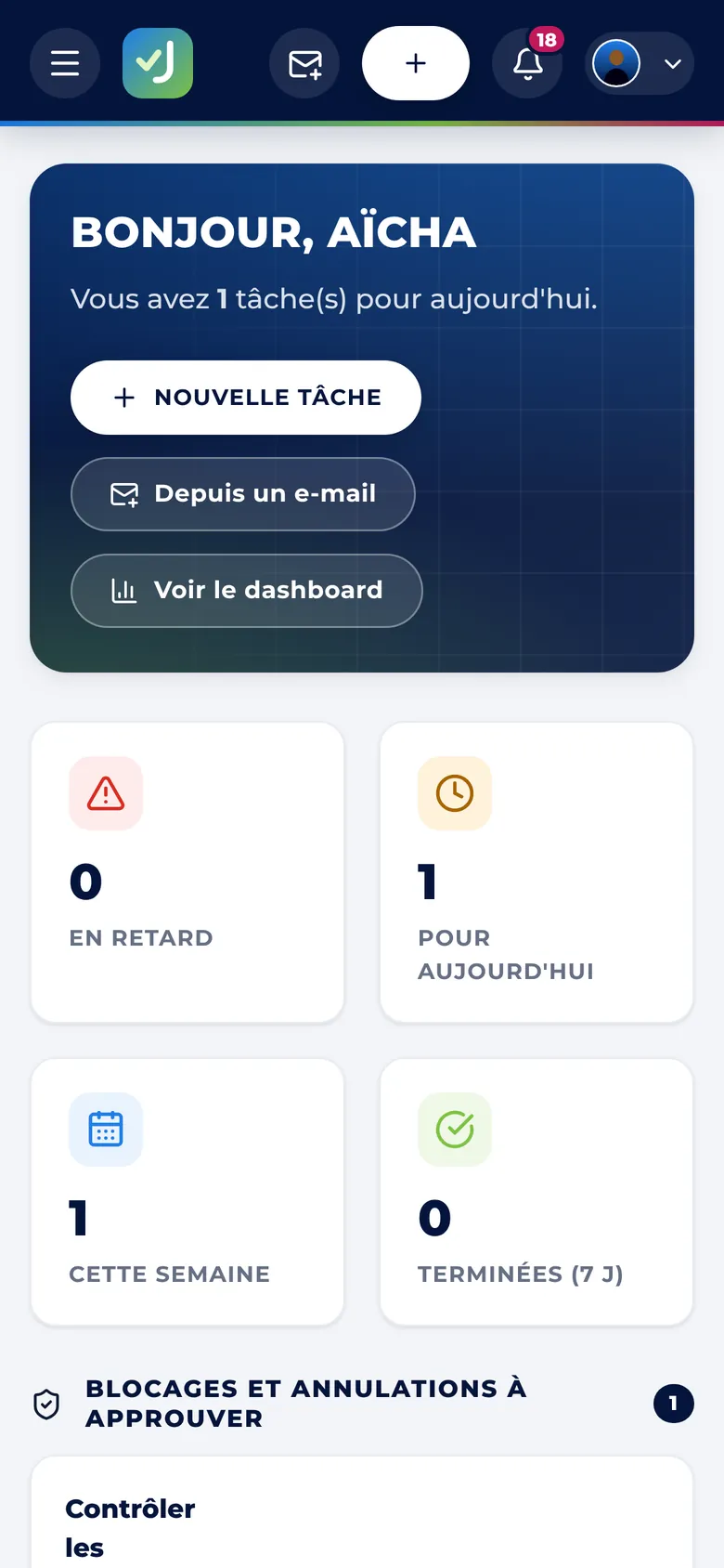 J-todolist sur smartphone